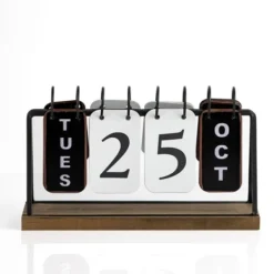 Decorative Accents-Kirkland's Home Metal And Wood Flip Calendar