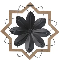 Wall Plaques-Kirkland's Home Metal And Wood Flower Wall Plaque White