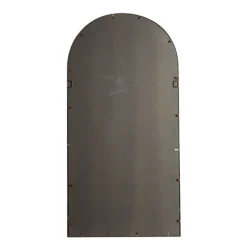 Decorative Mirrors-Kirkland's Home Metal Arch Frame Windowpane Wall Mirror Brown