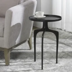 Accent & End Tables-Kirkland's Home Metal Arched Legs Side Table Black