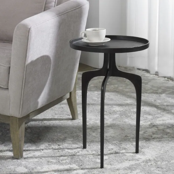 Accent & End Tables-Kirkland's Home Metal Arched Legs Side Table Black