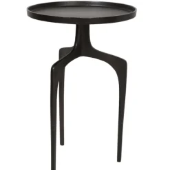 Accent & End Tables-Kirkland's Home Metal Arched Legs Side Table Black