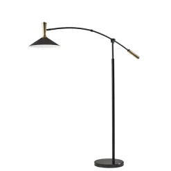 Floor Lamps-Kirkland's Home Metal Arched Modern Floor Lamp Black