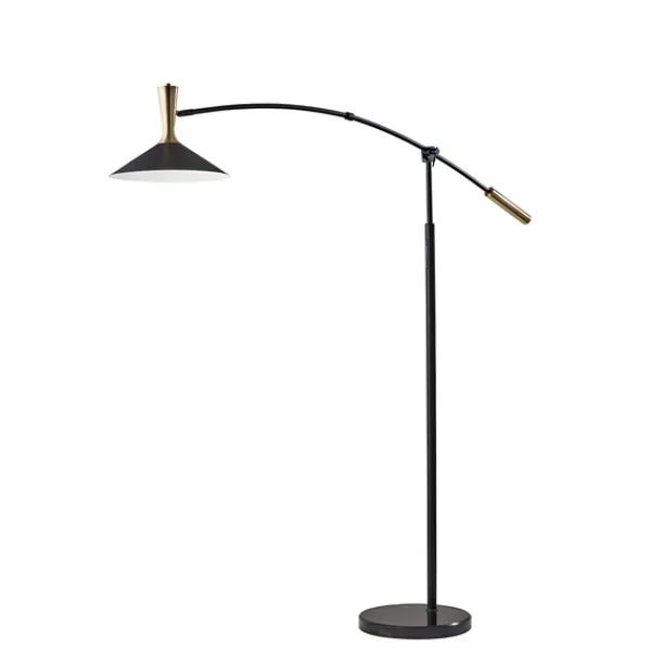 Floor Lamps-Kirkland's Home Metal Arched Modern Floor Lamp Black
