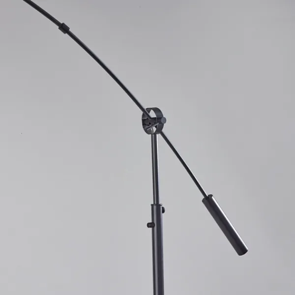 Floor Lamps-Kirkland's Home Metal Arched Oversized Shade Floor Lamp Black