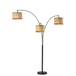 Floor Lamps-Kirkland's Home Metal 3-Arm Arched Floor Lamp Black