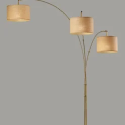 Floor Lamps-Kirkland's Home Metal 3-Arm Arched Floor Lamp Gold