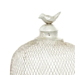 Lanterns-Kirkland's Home Metal Bird Cage Cloche Lanterns, Set Of 2 Silver