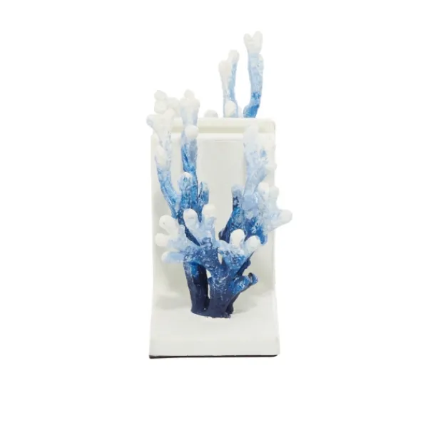Decorative Accents-Kirkland's Home Metal Coral Bookends, Set Of 2 Blue