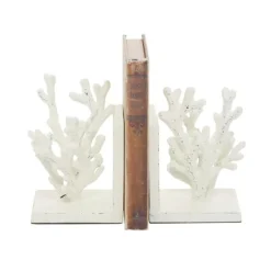 Decorative Accents-Kirkland's Home Metal Coral Bookends, Set Of 2 White