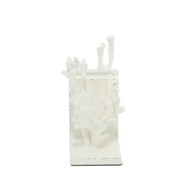 Decorative Accents-Kirkland's Home Metal Coral Bookends, Set Of 2 White