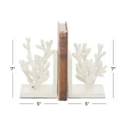Decorative Accents-Kirkland's Home Metal Coral Bookends, Set Of 2 White