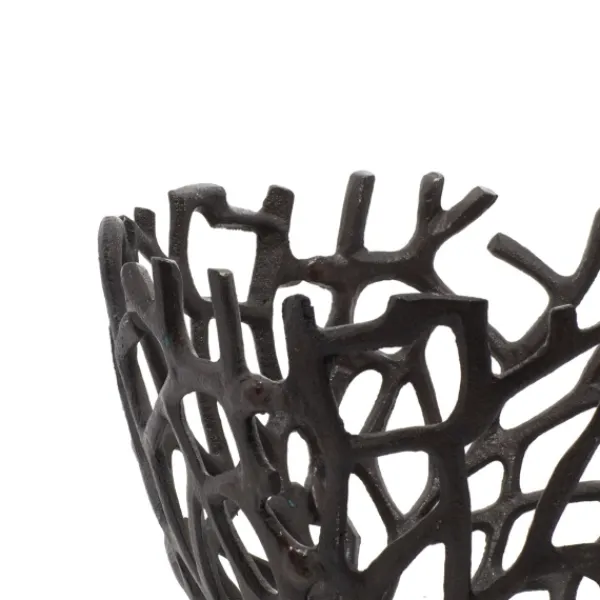Decorative Bowls & Jars-Kirkland's Home Metal Coral Frame Bowls, Set Of 2 Black