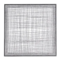 Wall Plaques-Kirkland's Home Metal Crosshatch Mesh Framed Wall Sculpture Black