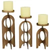 Candle Holders-Kirkland's Home Metal Cutout Candle Holders, Set Of 3 Gold