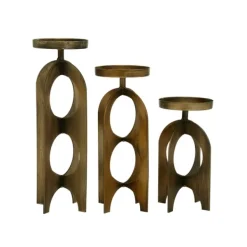 Candle Holders-Kirkland's Home Metal Cutout Candle Holders, Set Of 3 Gold
