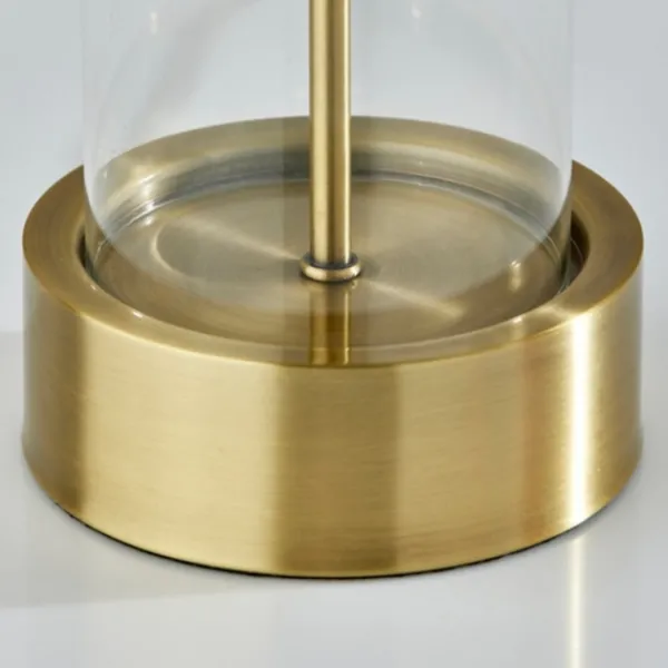 Table Lamps-Kirkland's Home Metal Dome And Clear Glass Table Lamp Gold