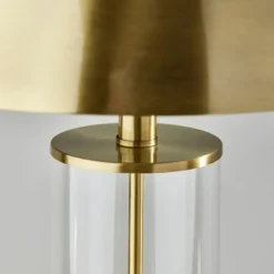Table Lamps-Kirkland's Home Metal Dome And Clear Glass Table Lamp Gold