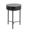 Accent & End Tables-Kirkland's Home Metal 1-Drawer Side Table Black