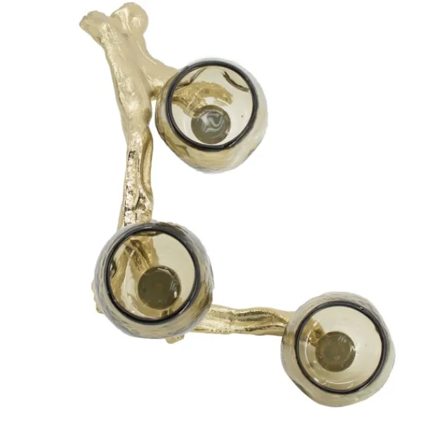 Candle Holders-Kirkland's Home Metal Driftwood Votive Candle Holder Gold