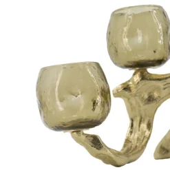 Candle Holders-Kirkland's Home Metal Driftwood Votive Candle Holder Gold