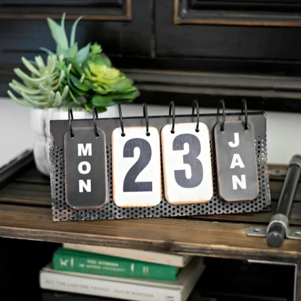 Decorative Accents-Kirkland's Home Metal Flip Calendar
