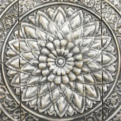 Wall Plaques-Kirkland's Home Metal Floral Scrollwork Wall Plaque Silver