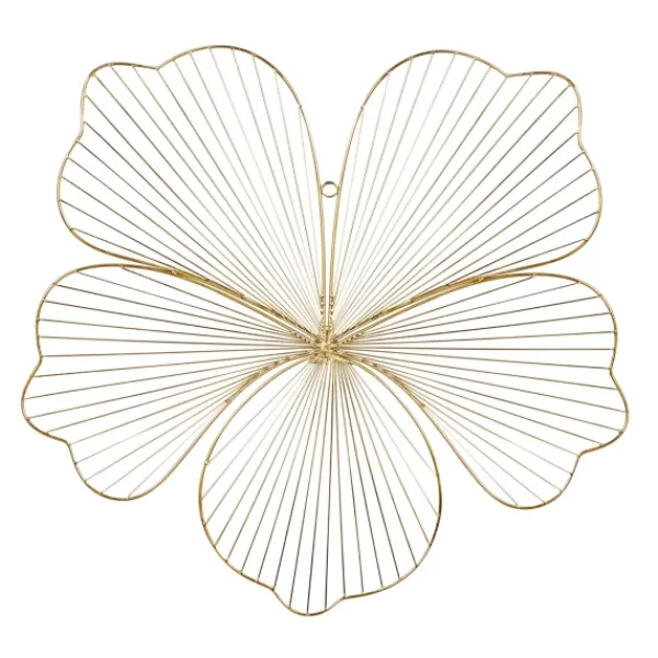 Wall Plaques-Kirkland's Home Metal Frame Floral Wall Plaques, Set Of 3 Gold