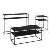 Coffee Tables-Kirkland's Home Metal Frame 3-Pc. Table Set Black