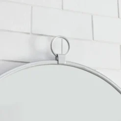 Decorative Mirrors-Kirkland's Home Metal Frame Round Wall Mirror Silver