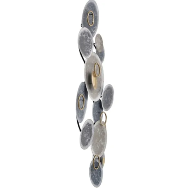Wall Plaques-Kirkland's Home Metal Hammered Discs Wall Plaque Blue/Gray