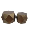 Coffee Tables-Kirkland's Home Metal Hexagon 2-Pc. Coffee Table Set Gold