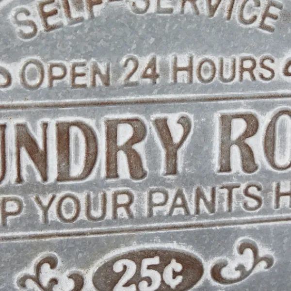 Wall Quotes & Signs-Kirkland's Home Metal Laundry Room Wall Plaque Gray