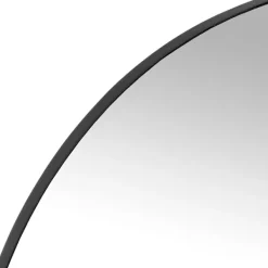 Decorative Mirrors-Kirkland's Home Metal Linear Round Mirror Black