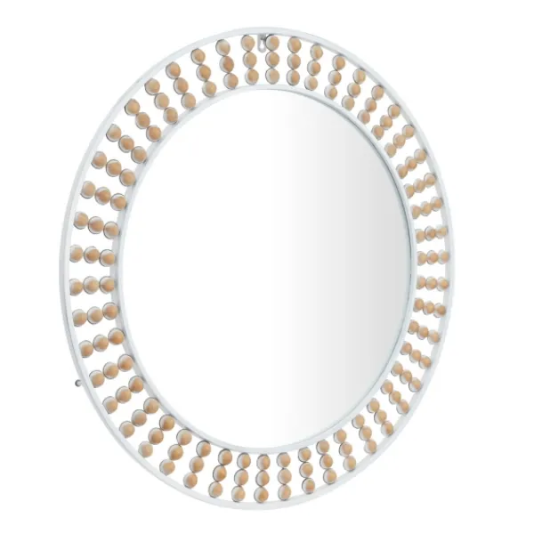 Decorative Mirrors-Kirkland's Home Metal Lyle Bohemian Wall Mirror White