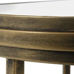 Accent & End Tables-Kirkland's Home Metal Mirror Top 2-Pc. Nesting Side Table Set Gold