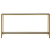 Console Tables-Kirkland's Home Metal Mirrored Top Slim Console Table Gold