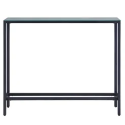Console Tables-Kirkland's Home Metal Mirrored Top Slim Console Table Gray