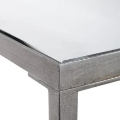 Console Tables-Kirkland's Home Metal Mirrored Top Slim Console Table Silver