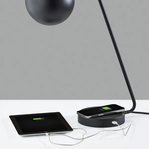 Table Lamps-Kirkland's Home Metal Modern Globe Table Lamp Black