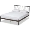 Beds & Headboards-Kirkland's Home Metal Open Headboard Full Platform Bed Black