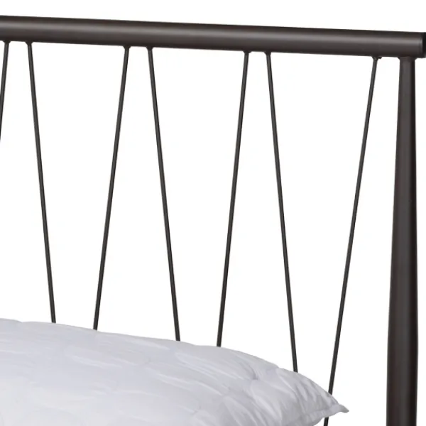 Beds & Headboards-Kirkland's Home Metal Open Headboard Full Platform Bed Black