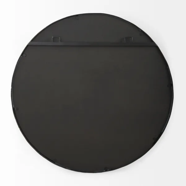 Decorative Mirrors-Kirkland's Home Metal Scallop Edge Adelaide Wall Mirror Black