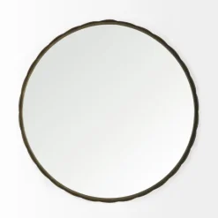 Decorative Mirrors-Kirkland's Home Metal Scallop Edge Adelaide Wall Mirror Gold