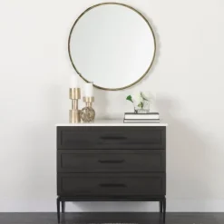 Decorative Mirrors-Kirkland's Home Metal Scallop Edge Adelaide Wall Mirror Gold