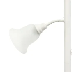 Floor Lamps-Kirkland's Home Metal 3-Scallop Glass Floor Lamp White