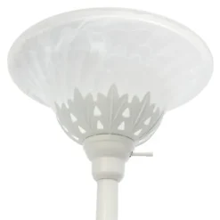 Floor Lamps-Kirkland's Home Metal 3-Scallop Glass Floor Lamp White