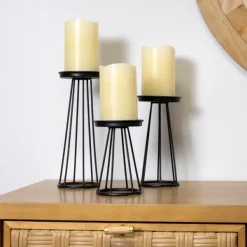 Candle Holders-Kirkland's Home Metal Soho Candle Holders, Set Of 3 Black