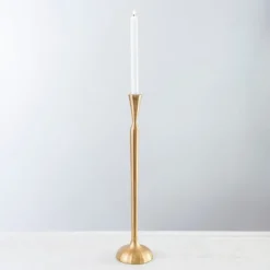 Candle Holders-Kirkland's Home Metal Taper Candle Holder, 21 In. Gold