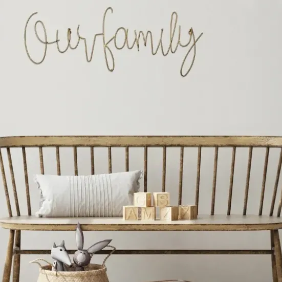 Wall Quotes & Signs-Kirkland's Home Metal This Is Our Family Wall Plaque Gold